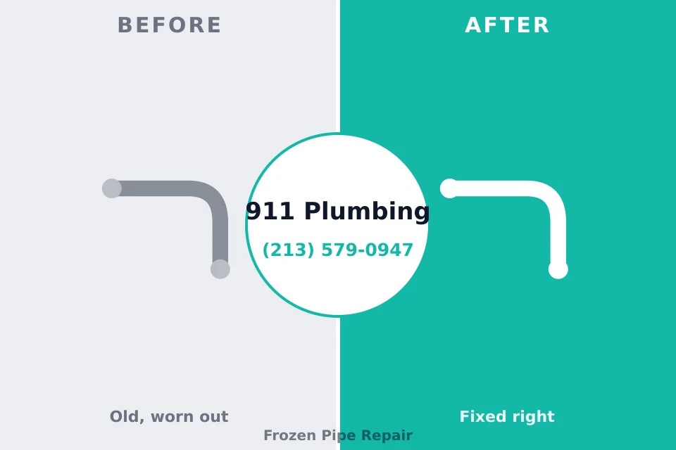 Before and after: plumbing repair Cherry Creek, CO